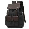 Vintage Canvas Backpack Men Large Capacity Drawstring Rucksack Casual Travel School Backpack Retro Daypack for College Students