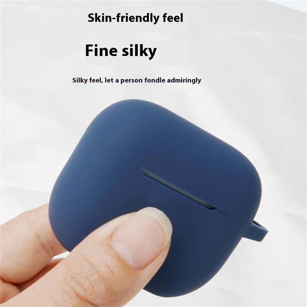 For Apple AirPods 4 Silicone Case Luminous Bluetooth-compatible Earphone Protective Cover with Lanyard