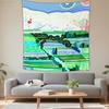 Boho Chic Wall Tapestry With Moon Phase Floral Starry Sky Design Bedroom Yoga Studio Decor
