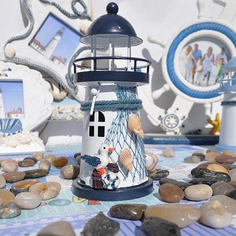 Vintage Mediterranean Style Iron House Candlestick Candelabrum Candle Holder