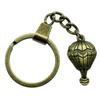 Ornate Gear Keychain Antique Style Punk Pendant Key Holder 30mm Ring