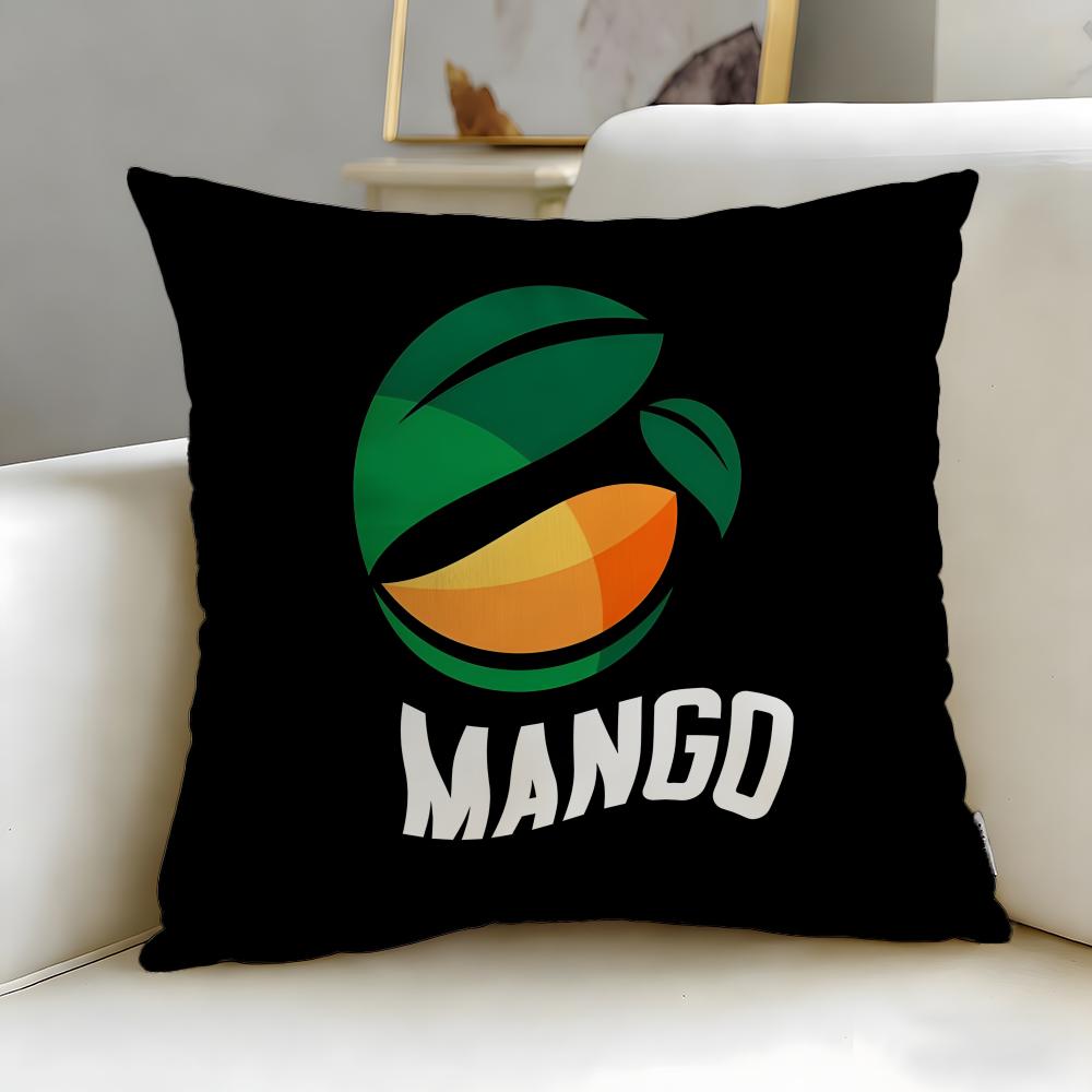 Classic Fashion Brand Mango Cushion Cover Soft EasyWash Pillow Case Versatile for Couch Bed Travel and Office