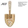 Oxidation Resistant Pin Mini Rhinestone Shovel Brooch, Men Women Golden Lapel Pin, Accessory Decorative Badge Jewelry for Clothes Bag Hat Scarf