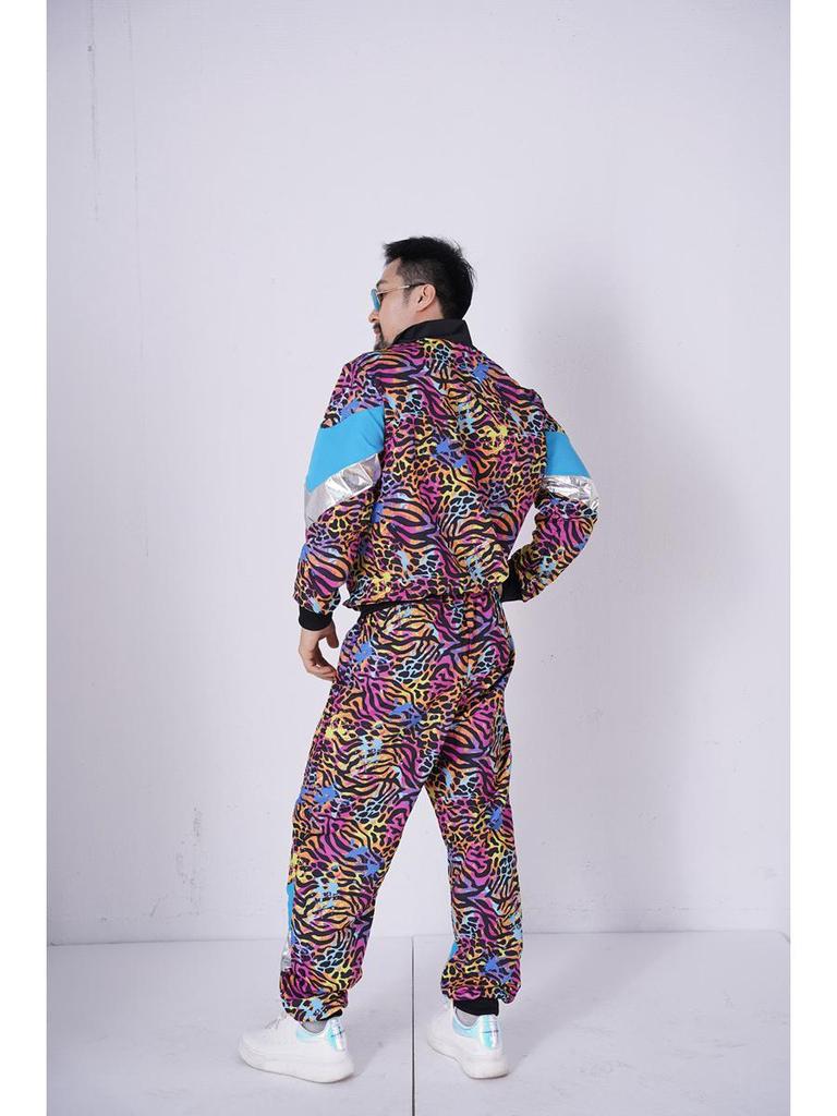 Europäisch-amerikanische Karnevalskostüme im Retro-Stil der 80er und 90er: Lebendige Sportbekleidung für Tanz, Aerobic und Skifahren