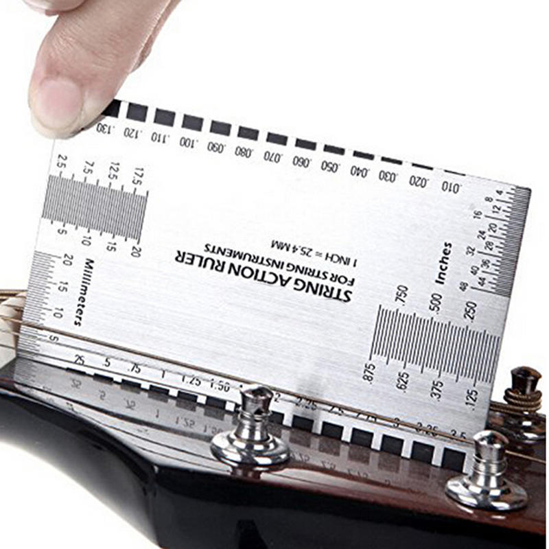 Steel String Action Gauge Ruler Guide Setup Measuring Luthier For Guitar Bass
