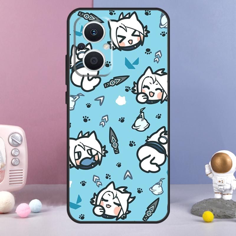 Valorant Game Character Art Funda For OPPO Reno 12 F 11F 13F 14F 10 11 13 14 Pro 7 8 Lite OPPO Find X9 X6 X5 X8 Pro Case