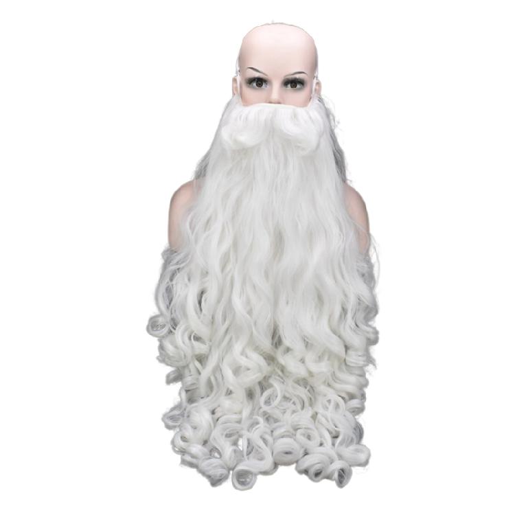 White Santa Beard and Wig Set Christmas Clause Cosplay Costume Accessories