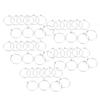 50PCS 20mm Bulk Hoop Earrings Stainless Steel DIY Anti Allergy Wine Glass Rings Jewelry Making