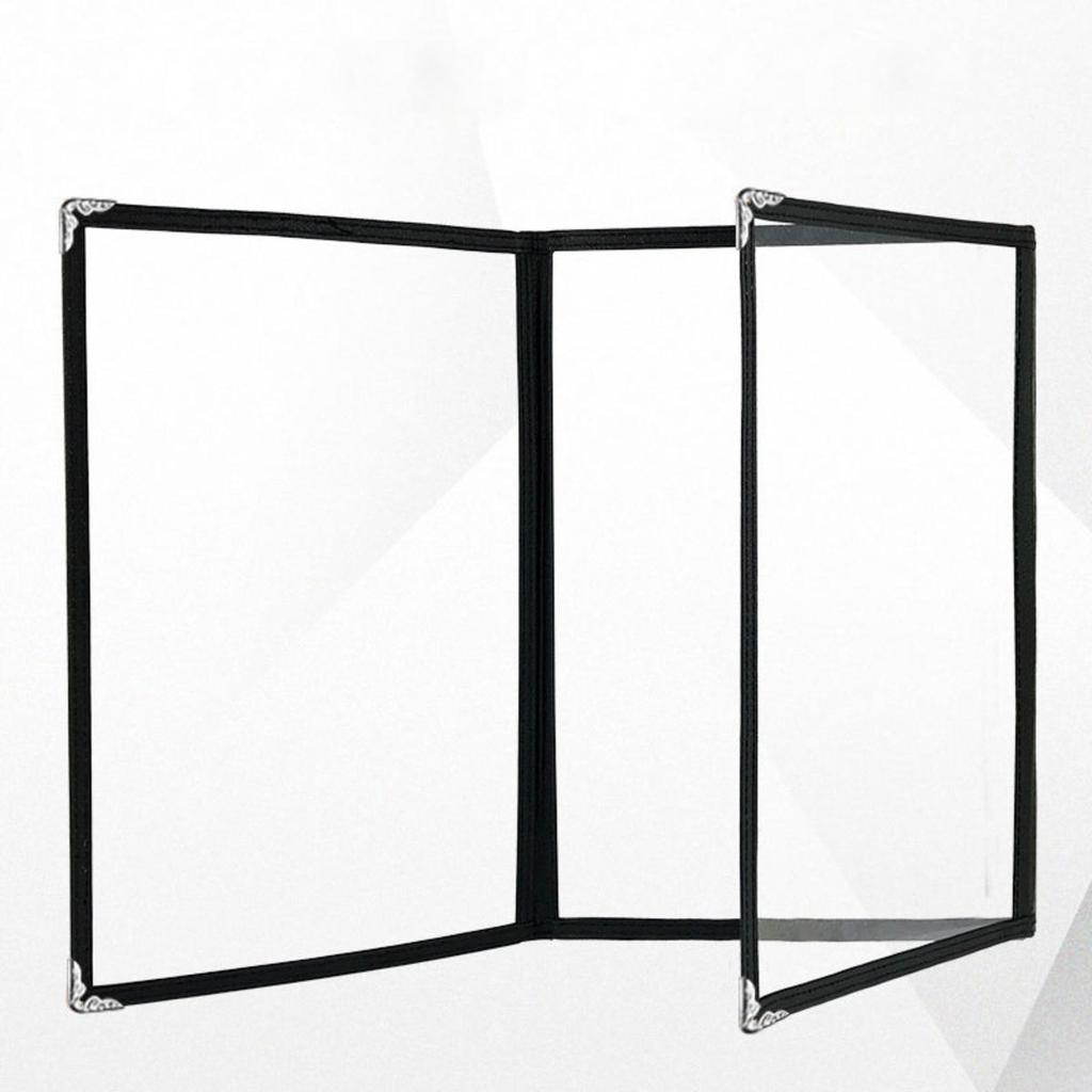 Složka na menu Dvojité panely Průhledné Kapsy na formát Letter Kovové rohy Obaly na menu pro Hotel Restauraci Bar Kavárnu