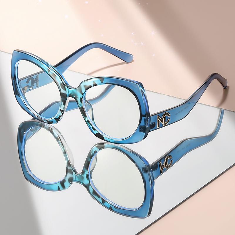 

Персонализированные очки с большой оправой в форме бабочки с защитой от синего света для повседневной носки и украшения для съемок