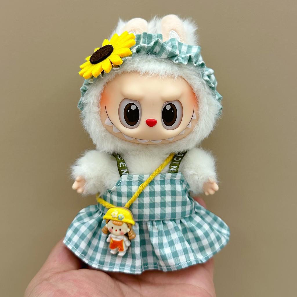 Doll Clothes For 15-17CM I II III Labubu Outfits Mini Plush Cotton Idol Doll Clothing Sitting Party Accessories Gifts