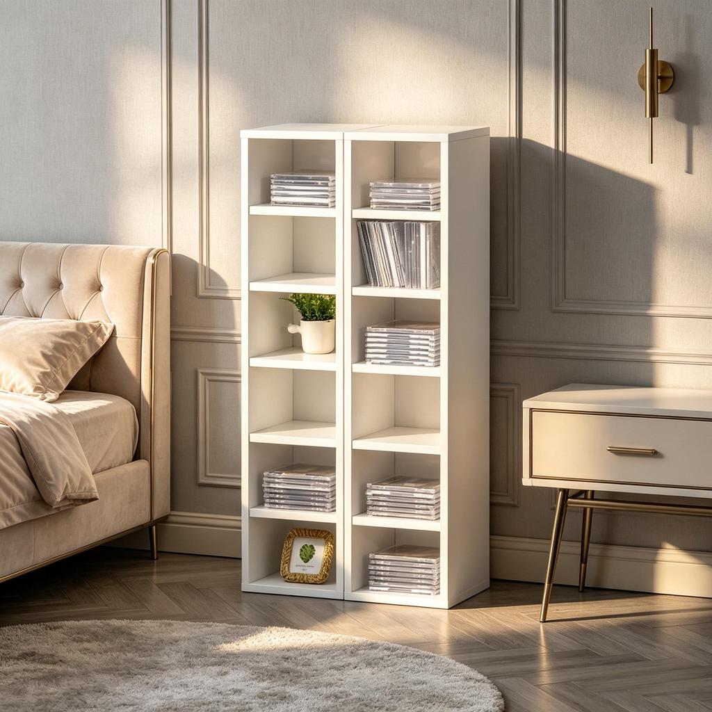Modern Storage Tower, Elegant Media Cabinet, Tall Shelves Storage Cabinet (only with Storage Cabinet)