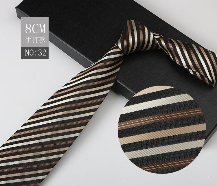 

Деловой галстук Мужской Платье Полосатый Узел Ретро Рубашка Костюм Встреча 8см Высококлассный Ручной Галстук