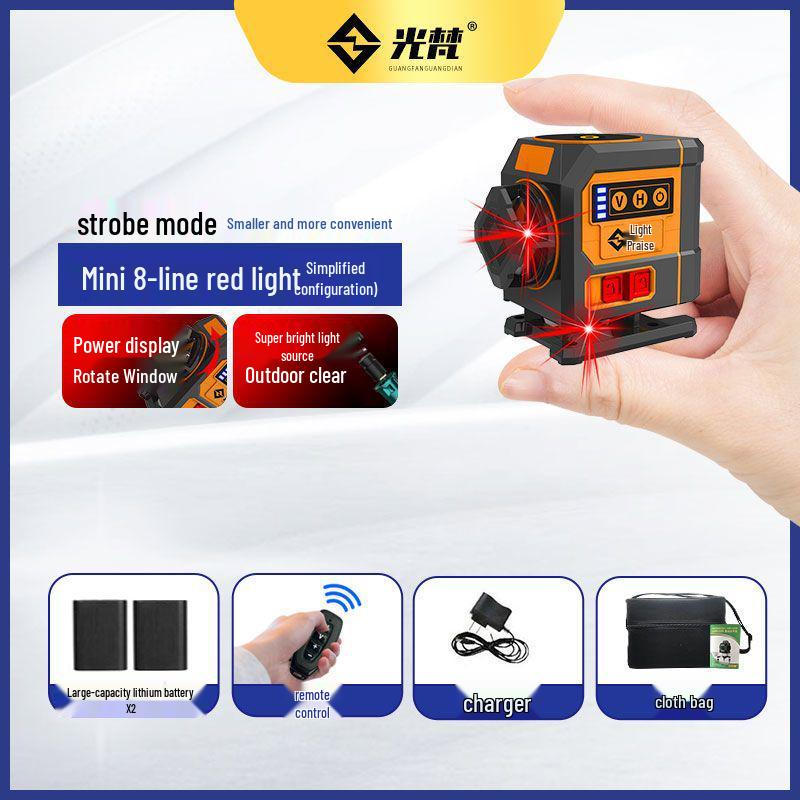 Mini High Precision Laser Level with 12 Red Light Lines and Automatic Wall Alignment