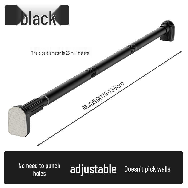 Retractable Stainless Steel Clothesline & Shower Curtain Rod Combo for Balcony and Bathroom