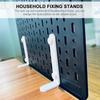 Heavy Duty Iron Hole Board Racks Metal Enamel Coated Fixing Stands Adjustable Punch Free Design for Home Bathroom Desktop