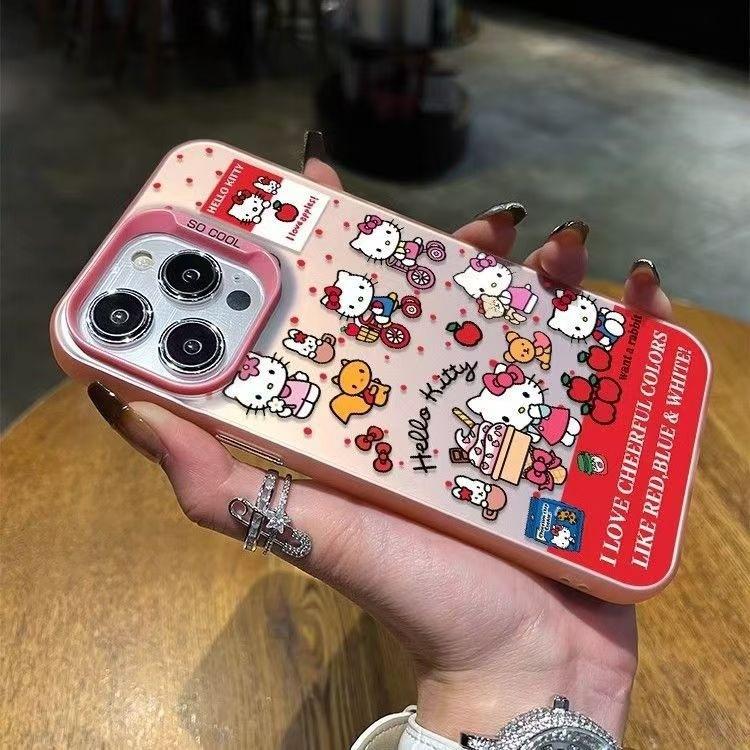 Cycling Hello Kitty Apple 16 Mobile Phone Case iPhone15Promax Caiyin 14Pro New Year 13 Cute 12/11