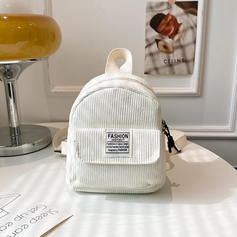 Schoolbag Mini Ladies Backpack 1011 New Retro Velvet Travel Small School Bag Korean Edition Fashion Casual Commuter Backpack