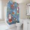 Tu Christmas Shower Curtain Santa Claus Reindeer Snowman Holiday Festive Bathroom Decor Waterproof Holiday Gift Christmas Party