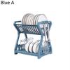 1 Set Dish Drainer Double Layer Detachable High Capacity Save Space Multifunctional Storage Rack Dish Drainer Sink for Dining Room