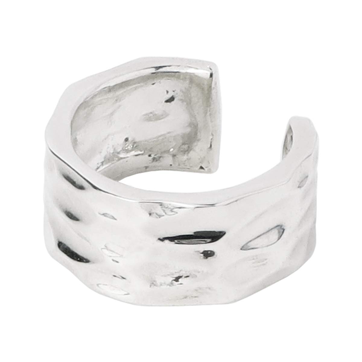 

Shinjuku Gin no Kura Hammered 5.5mm Slim Silver 925 Ear Cuff (Single Ear) - Simple Non-Pierced Earrings