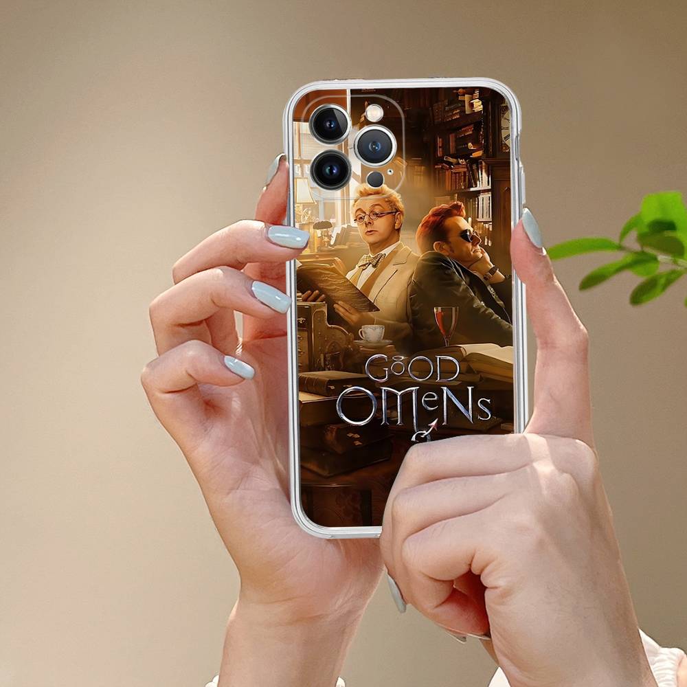 

Tv Show G-Good Omens Fit For IPhone 16 15 Promax Phone Case IPhone 14 11 12 High End 13 Pro Silicone iPhone 12pro max