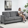 3 Seater Sofa with USB Ports & Cup Holders - Grey