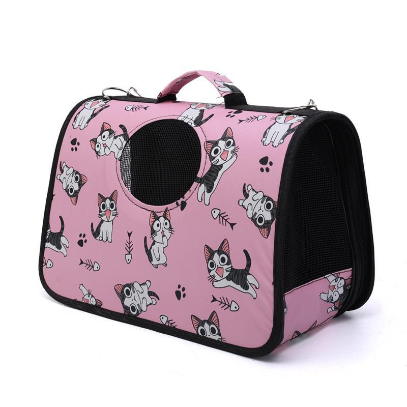 Portable Foldable Cat Carrier: Spacious, Breathable Pet Capsule for Travel