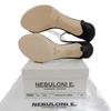 NEBULONI E Unused suede ankle strap sandals for women, black, size 37, 5805 shoes 37 blackUsed