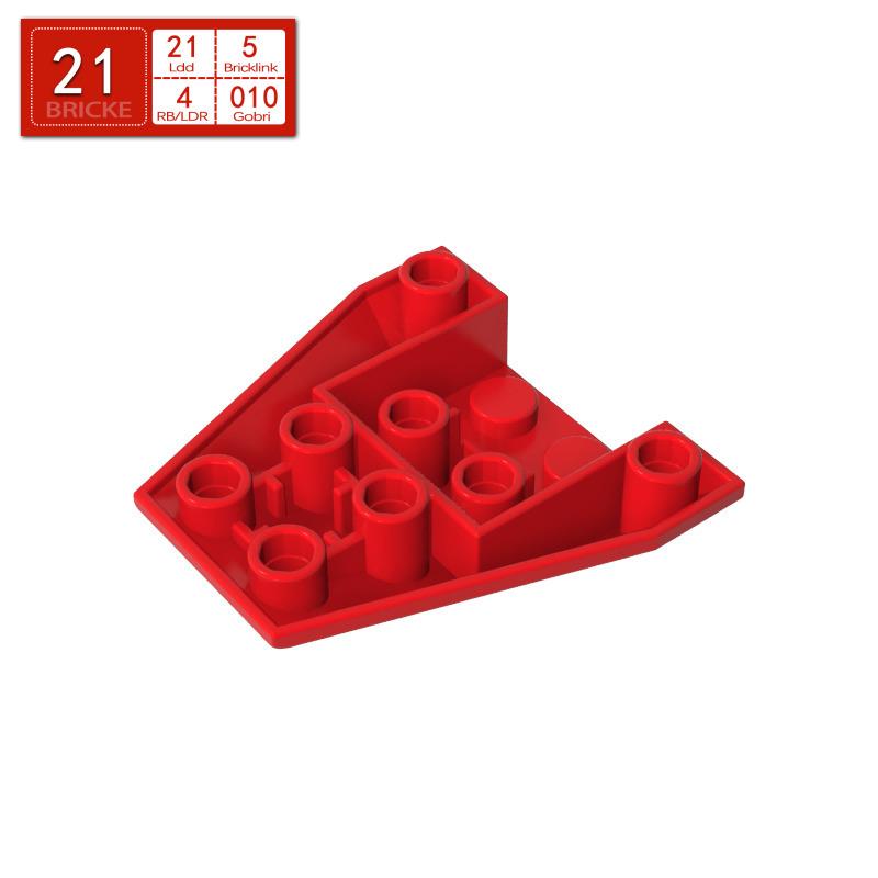 BRICKE Guest Building Blocks 4x4 Inverted Wedge, Lego-Compatible, Bulk Children s Toy 50g (~21pcs) красный