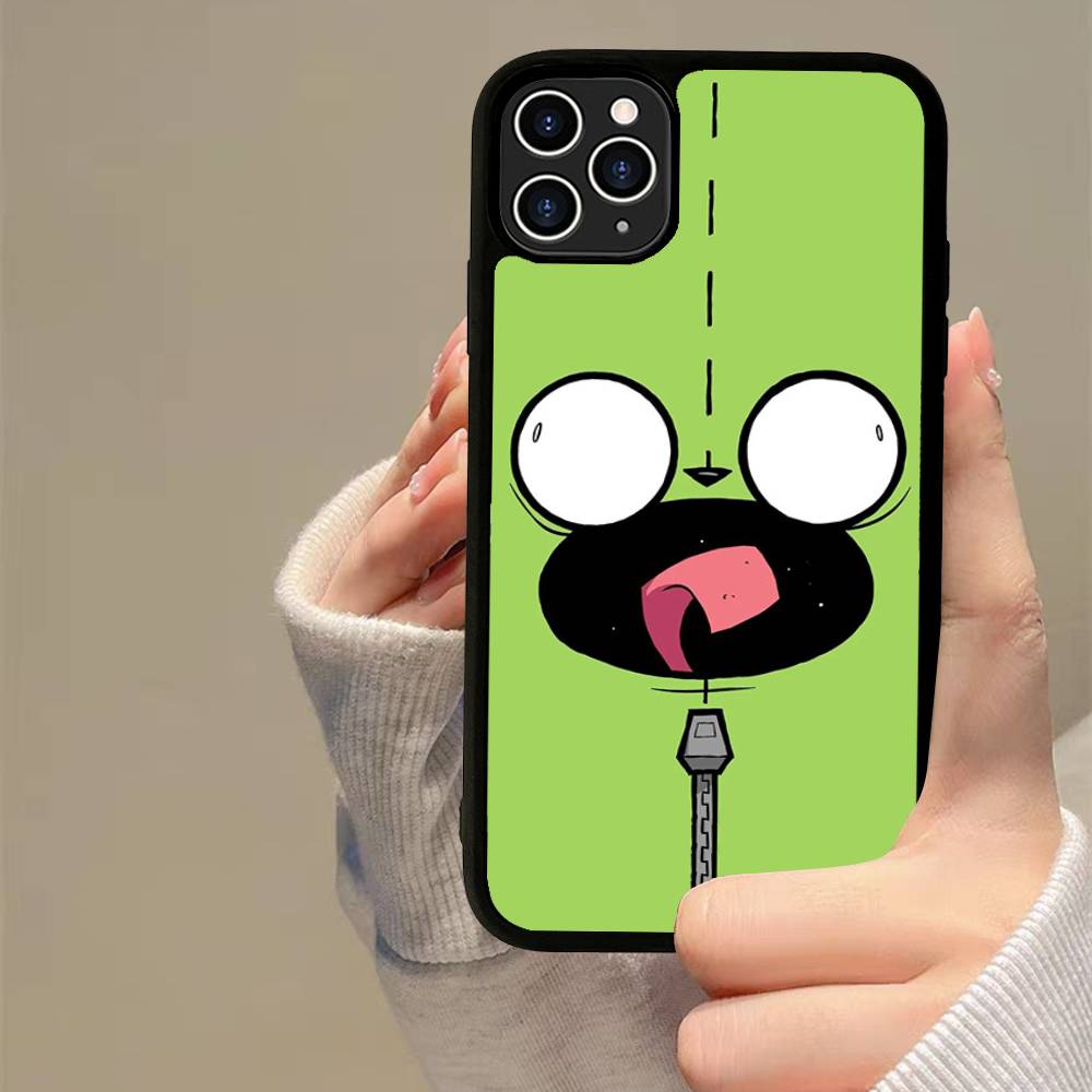 

Classic Comedy I-Invader Z-Zim Phone Case For Iphone 11 12 13 14 15 Pro Max 17 16 Plus Hard PC+TPU Back Cover iPhone 12