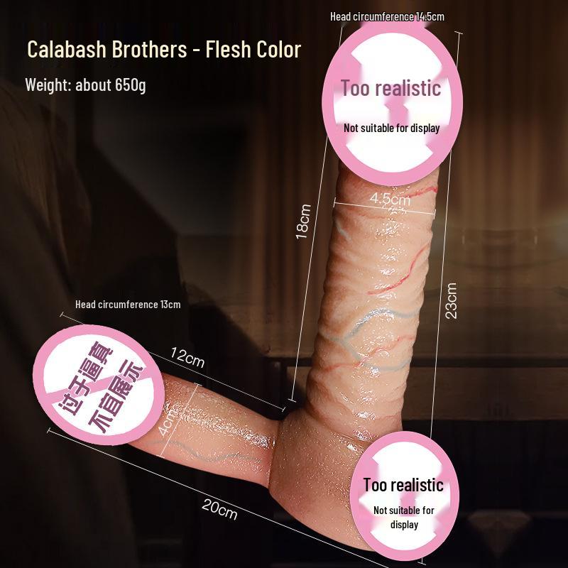Double-Headed Silicone Dragon Dildo - Realistic Design for Female Pleasure