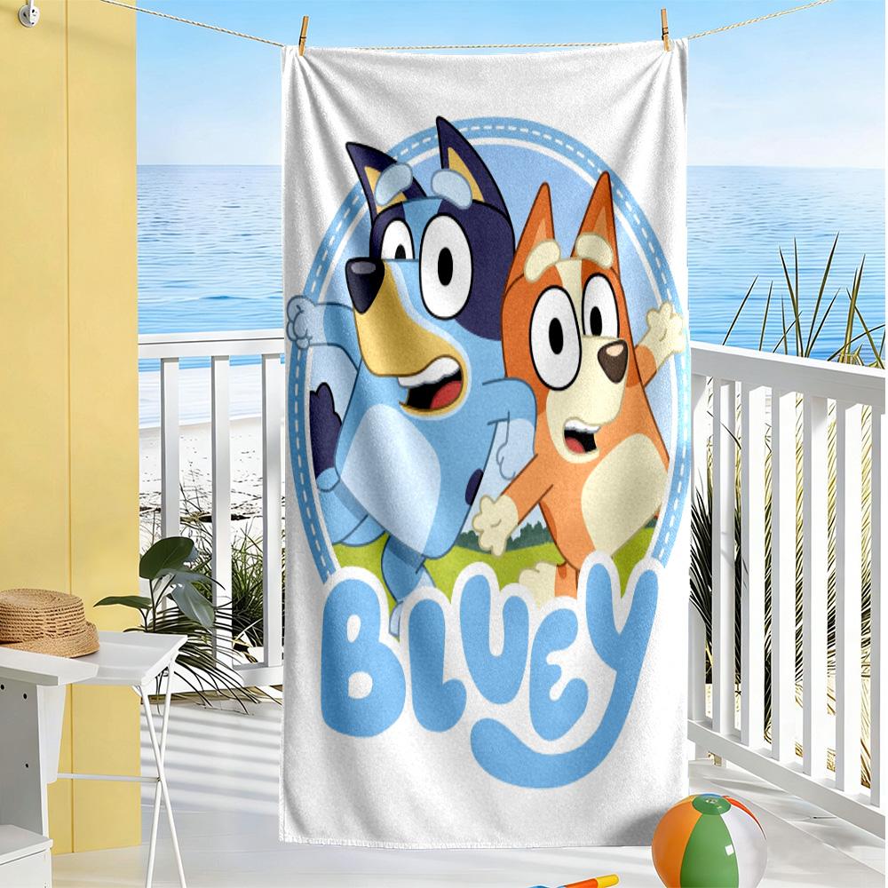 Bluey Bingo Hug Beach Towel Soft Durable Quick-Dry Comfortable Lightweight Portable for Swimming,Beach,Camping, Travel, Beach Accessories,Gym