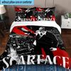 3PCS Scarface: Urban Art 3pcs Bedding,Including 3PCS Duvet Cover And 2pcs Pillowcases Perfect for Christmas,Ideal for Bedroom, Dormitory