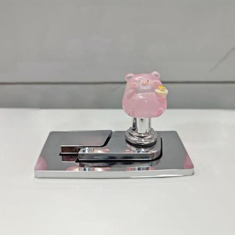 

Милая светящаяся свинья туалет пресс для кнопок бака для воды протектор многофункциональная ручка для мебели аксессуары для ванной комнаты дома