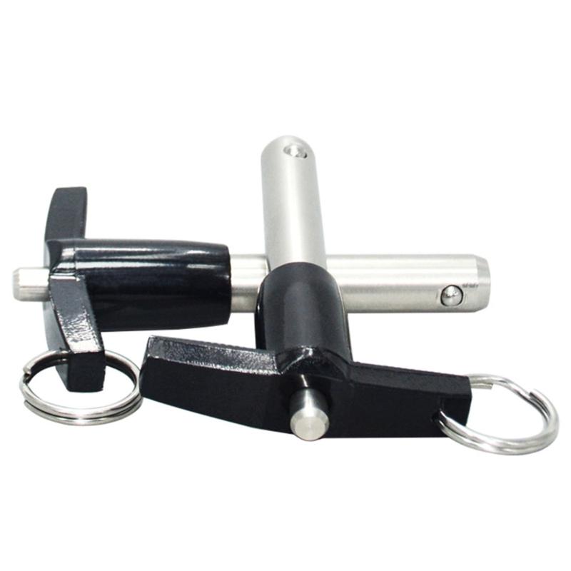 Quick Release Pin Button Type T Handle Safety Pin Stainless Steel Ball Locking Pin with Lanyard Cable Easy To Use