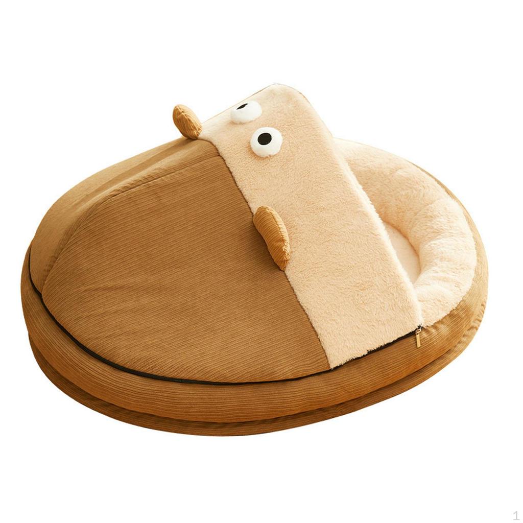 Katzenbett Höhle Pantoffelform Haustierbedarf Weich Warm Zelt Halbgeschlossenes Nest für Katzen