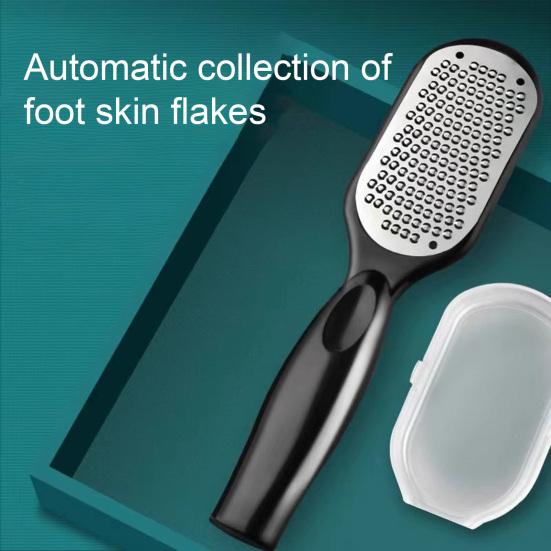 Râpe pour Callosités de Pieds avec Manche Antidérapant Lime à Pieds en Acier Inoxydable Outil de Pédicure Imperméable et Anti-Rouille pour Peaux Mortes Talons Rugueux