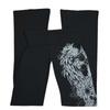 Y2K Gothic Cross Print Flared Pants Women Streetwear Casual Yoga Trousers