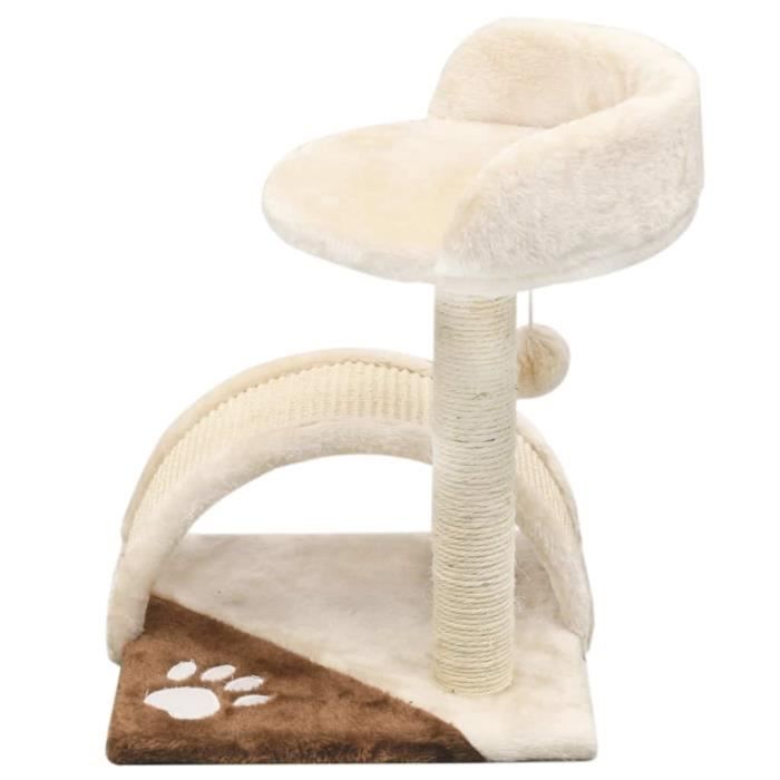 VidaXL Arbre à chat avec griffoir en sisal 40 cm Beige et Marron