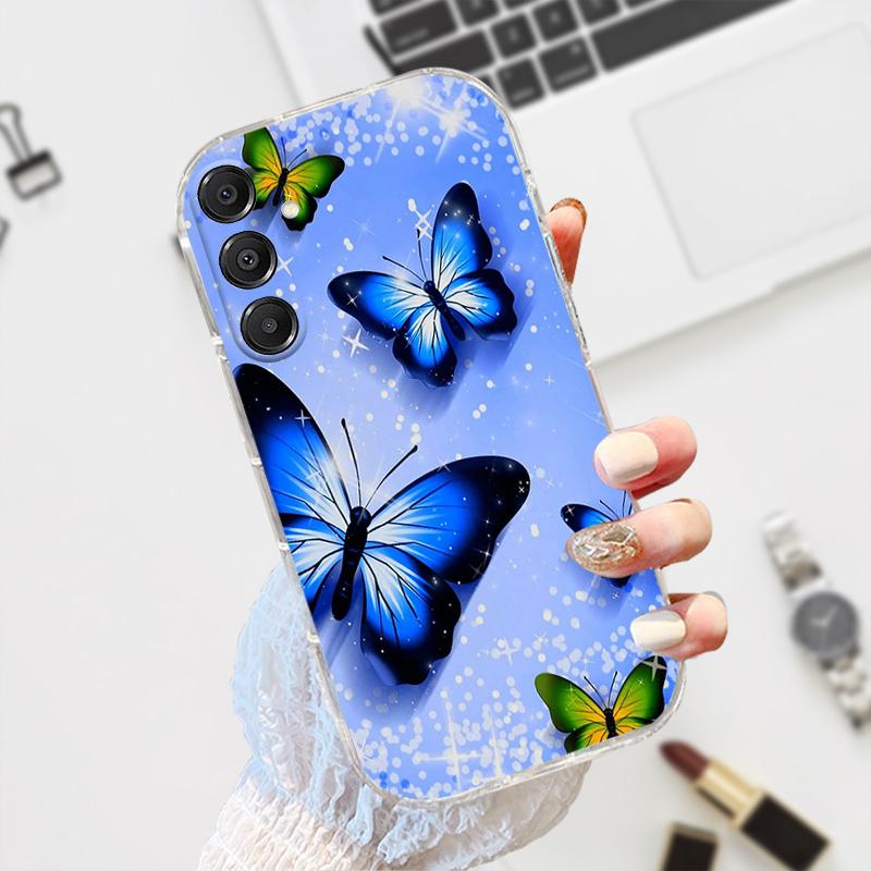 

For Samsung S25 Edge Clear Phone Case S23 S24 FE Transparent TPU Soft Cover For Galaxy S22 Plus S23+ S24+ S25+ Cute Bumper Cases For Galaxy S25 Plus
