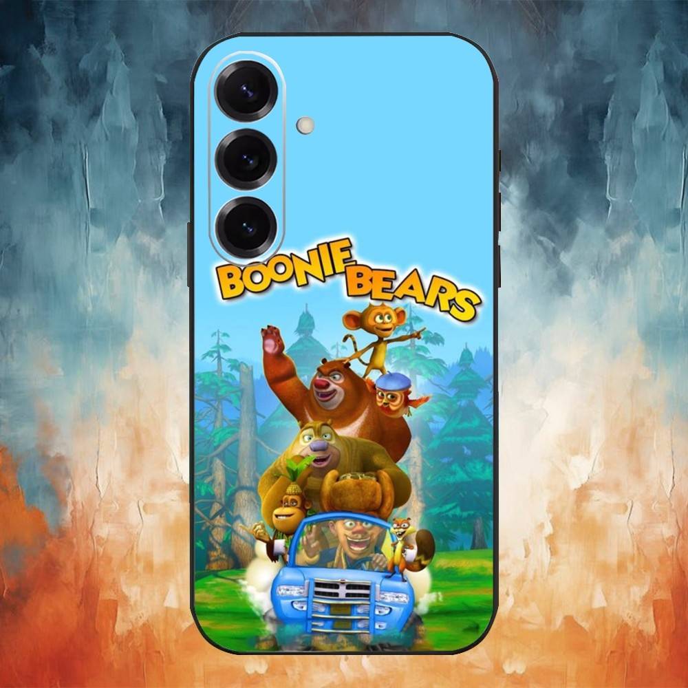 Cartoon Boonie Bears Phone Case For Samsung Galaxy A91,80,73,72 ,71,53,52,32 ,31,22,21s,20,Soft Black Case