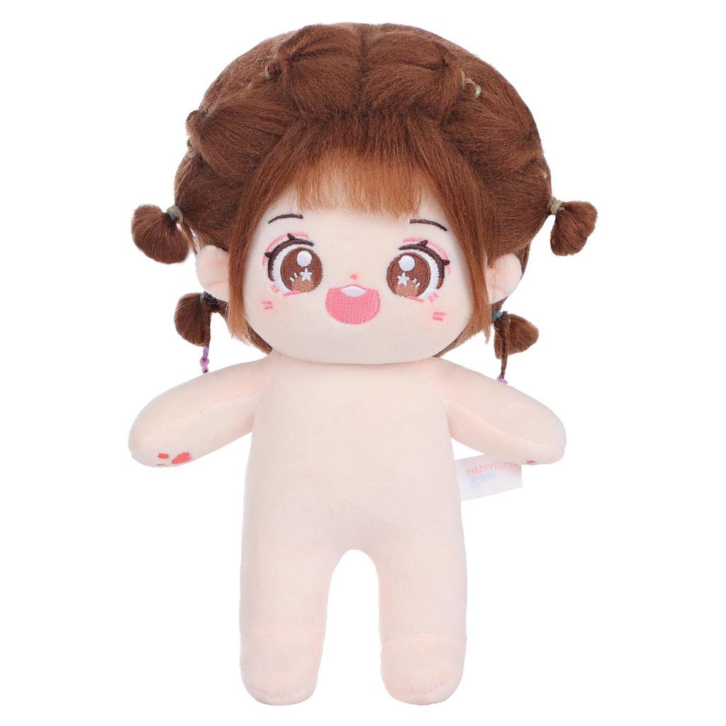 20CM Cotton Plush Doll - Cute Anthropomorphic Doll with Fried Hair