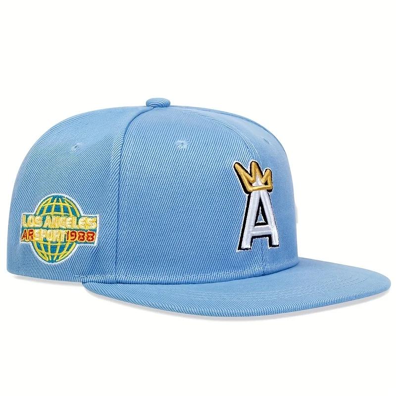 Unisex A Letter Crown Embroidery Hip-Hop Hats Spring Autumn Outdoor Adjustable Casual Baseball Caps Sunscreen Hat
