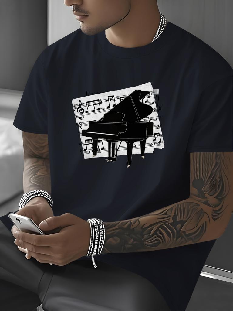 Mens pure cotton casual printed Tshirt new shortsleeved round neck Tshirt for summer outdoor fashion Fabric