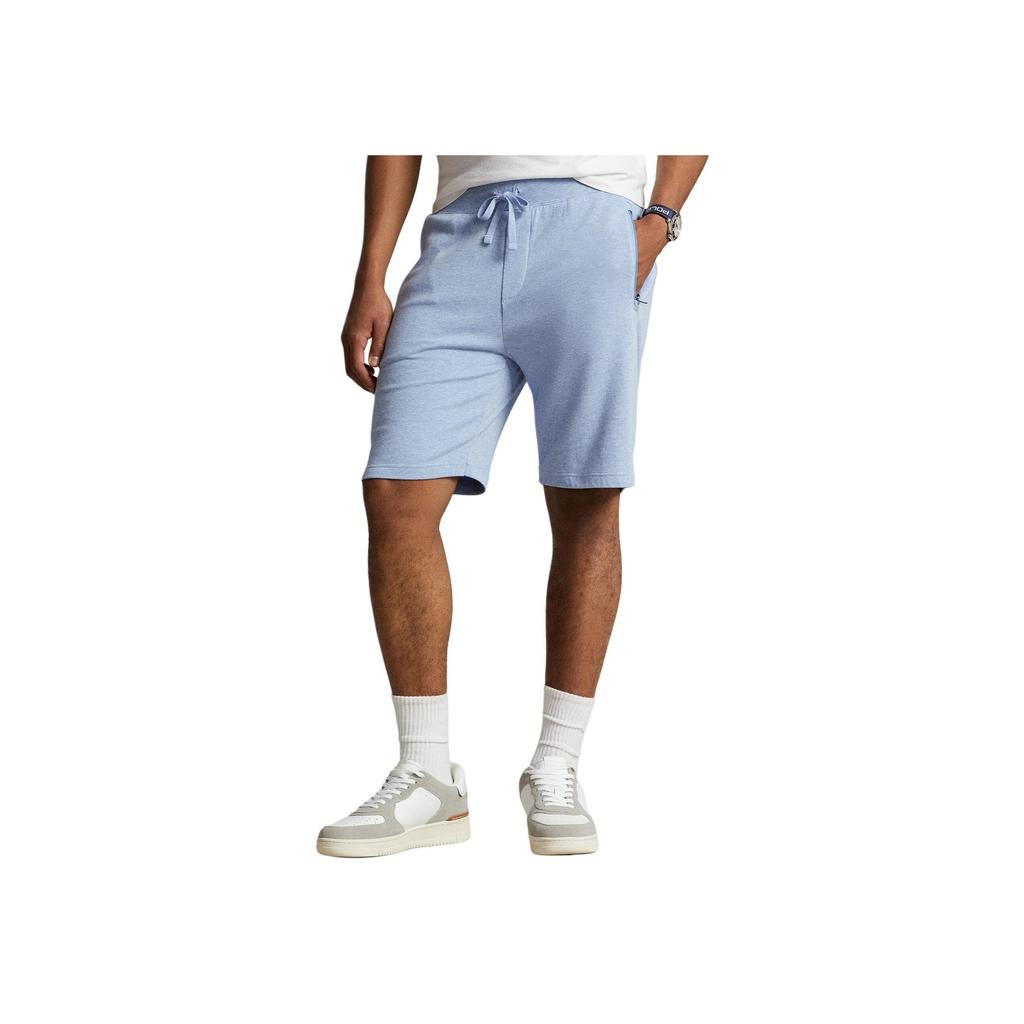 Polo Ralph Lauren SS22 Solid Color Mid Waist Drawstring Straight Leg Casual Sports Shorts Men Shorts Blue 710860384-007