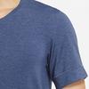 Nike Dri-FIT Yoga Rychleschnoucí tričko s krátkým rukávem Pánské topy Námořnická modř s potiskem BV4035-410