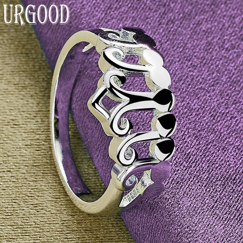925 Sterling Silver Crown Ring Gift Fashion Jewelry