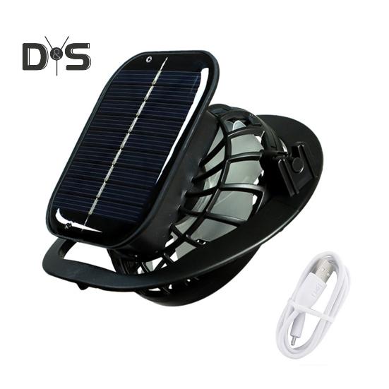 

Вентилятор на солнечной батарее с трехскоростной регулировкой Мощный воздушный поток Низкий уровень шума Аккумуляторная рыбацкая шапка Охлаждающий вентилятор с зажимом Принадлежности для кемпинга 1pc