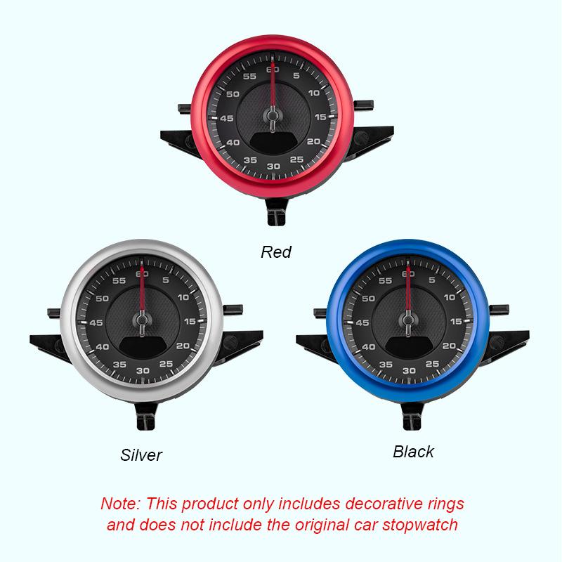 Car Clock Decoration Ring For Porsche Cayenne Macan Panamera 911 718 Stopwatch Compass Stopwatch Sticker Decoration Trim